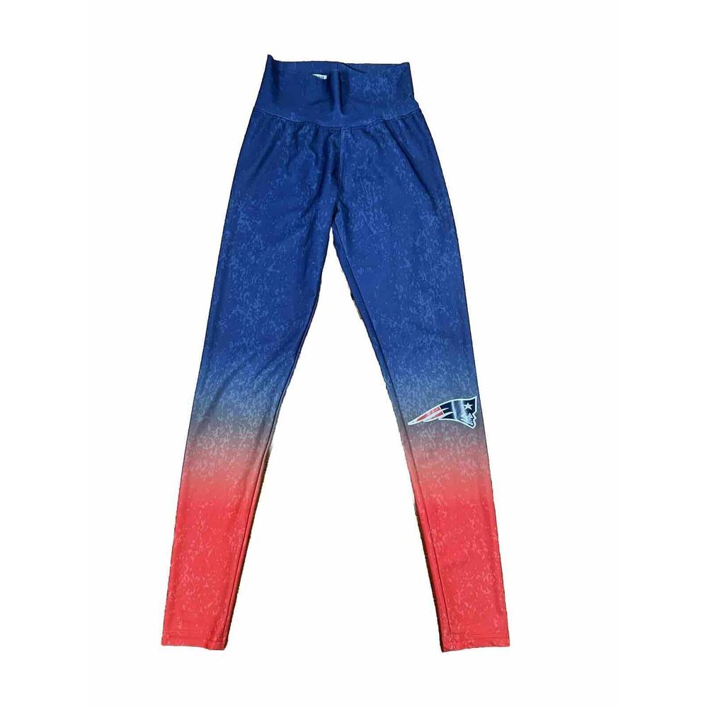 New England Patriots Womens Leggings NFL Team Apparel Blue Red Small